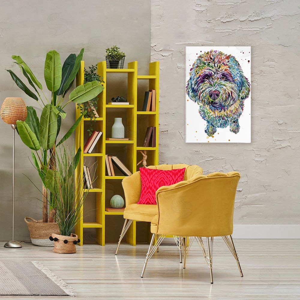 Jennifer Seeley Lagotto Romagnolo Puppy Printed Wall Art in Room