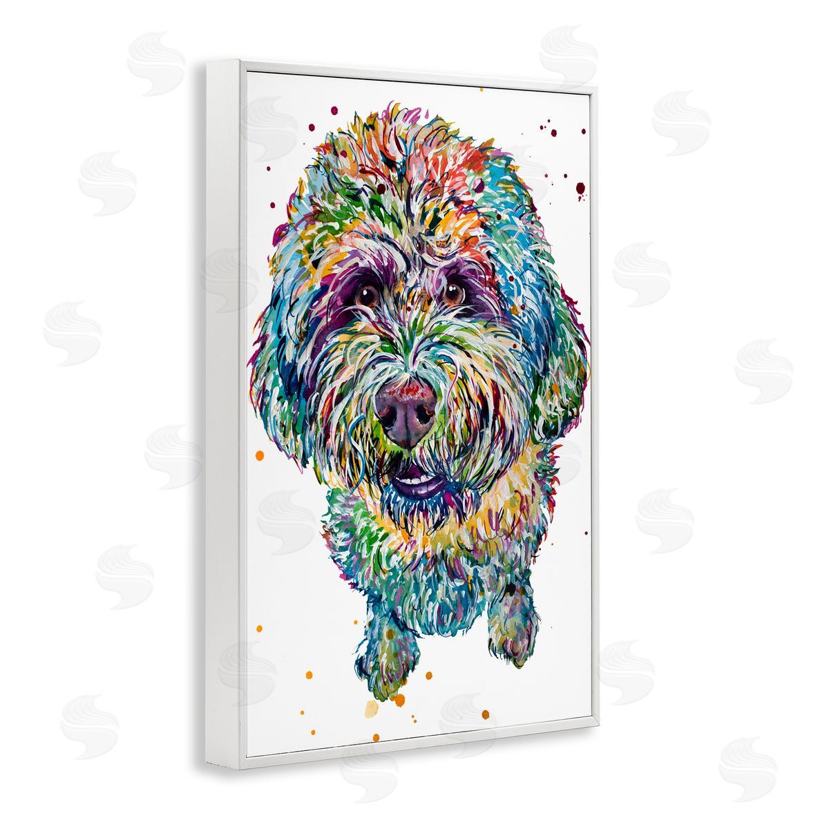 Jennifer Seeley Lagotto Romagnolo Puppy White Frame Giclee Art Print