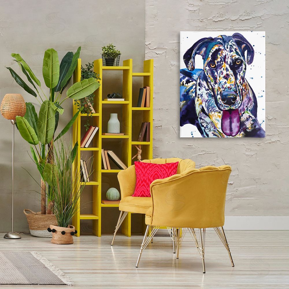 Jennifer Seeley Great Dane Whimsical Hues Printed Wall Art in Room
