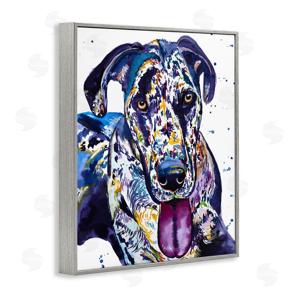 Jennifer Seeley Great Dane Whimsical Hues Gray Framed Giclee Art Print