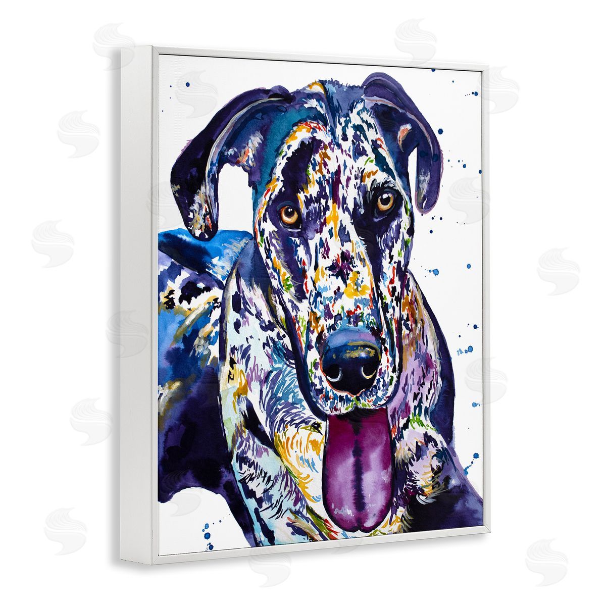 Jennifer Seeley Great Dane Whimsical Hues White Frame Giclee Art Print