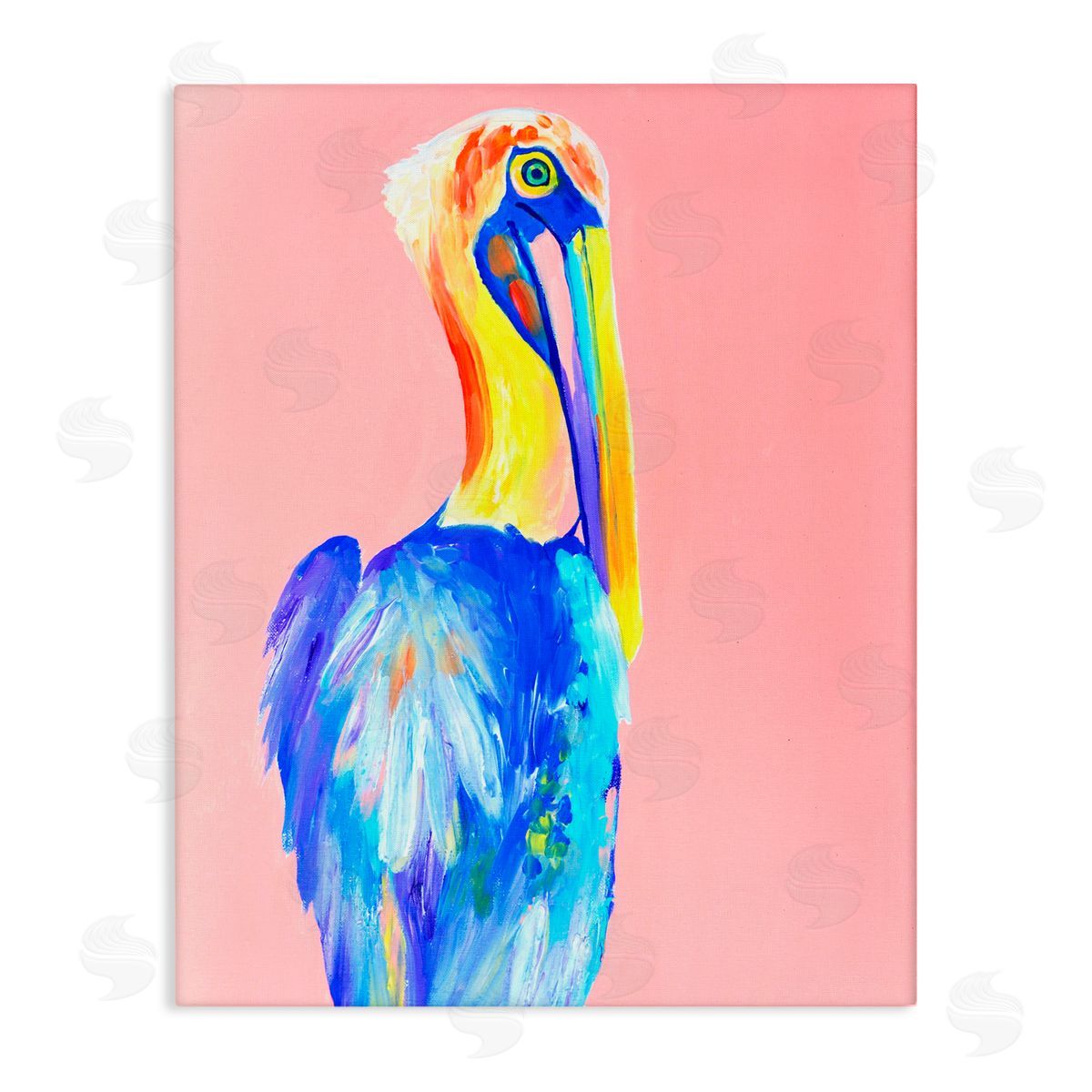 Jennifer Seeley Pink Pelican Expression Canvas Wall Art Print