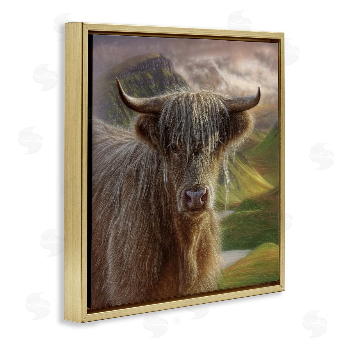 Collin Bogle Butterscotch Highland Cow Canvas Wall Art Print
