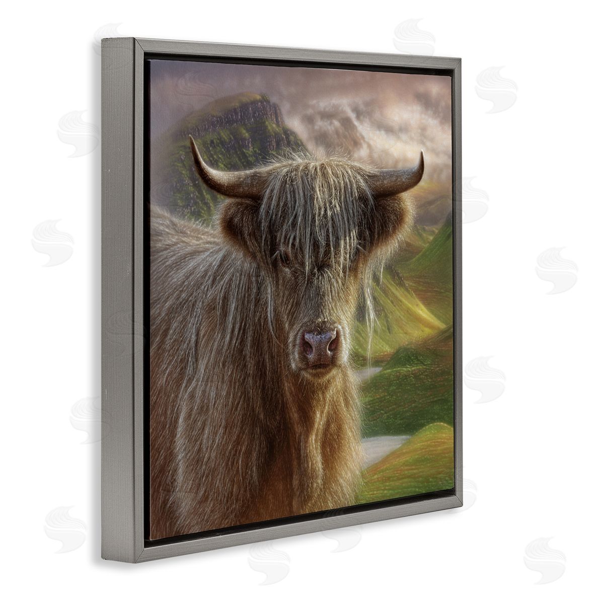 Collin Bogle Butterscotch Highland Cow Canvas Wall Art Print