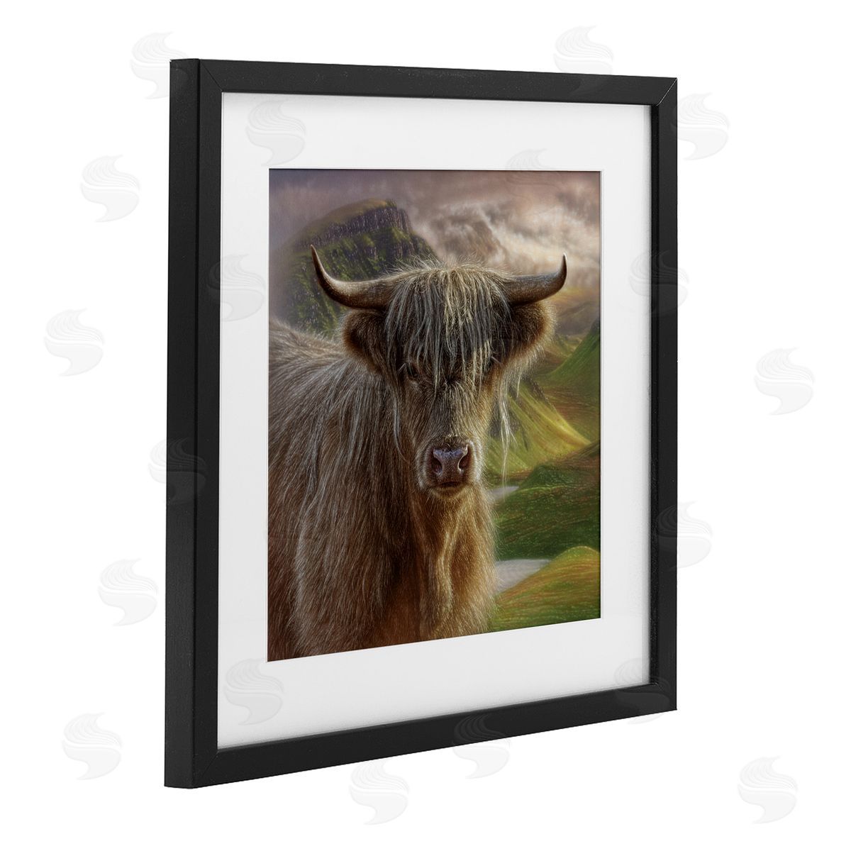Collin Bogle Butterscotch Highland Cow Canvas Wall Art Print