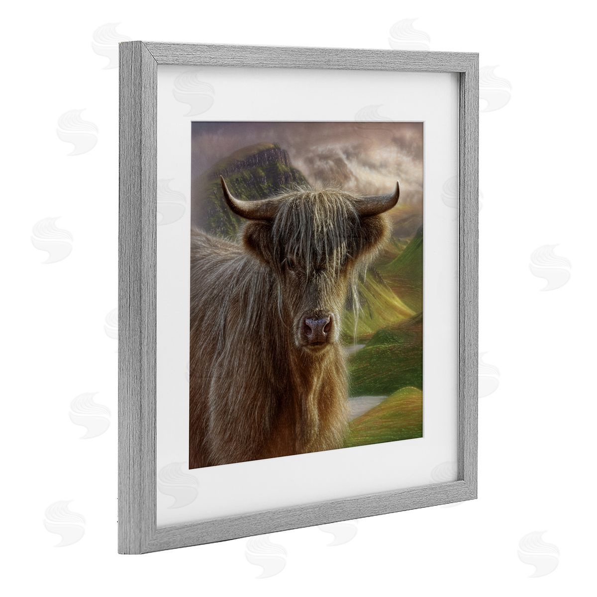 Collin Bogle Butterscotch Highland Cow Canvas Wall Art Print