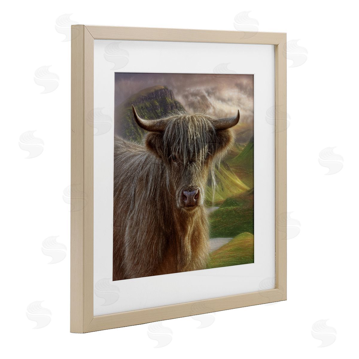 Collin Bogle Butterscotch Highland Cow Canvas Wall Art Print