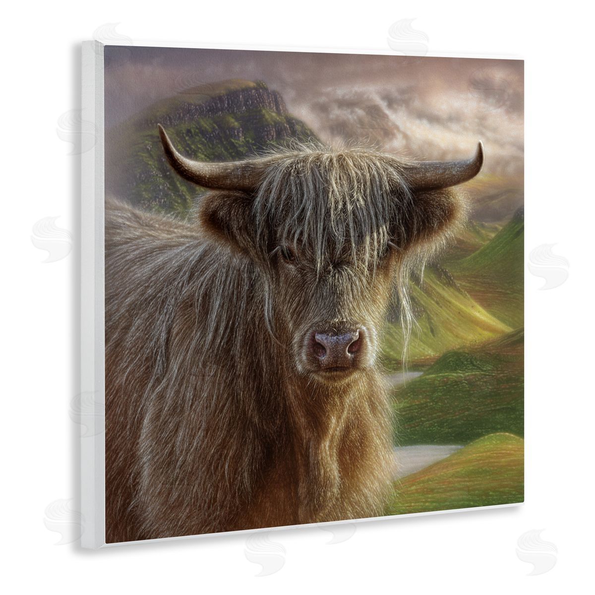 Collin Bogle Butterscotch Highland Cow Canvas Wall Art Print