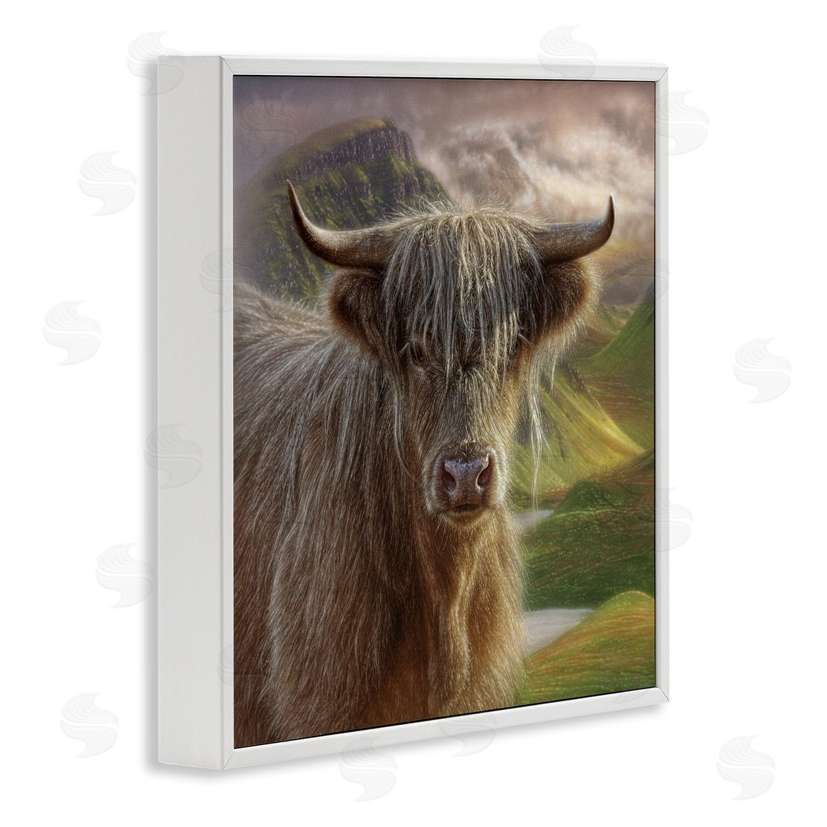 Collin Bogle Butterscotch Highland Cow Canvas Wall Art Print