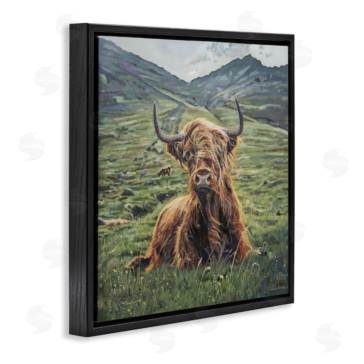 Carrie Goller Windblown Cattle Mountain Valley Canvas Wall Art Print