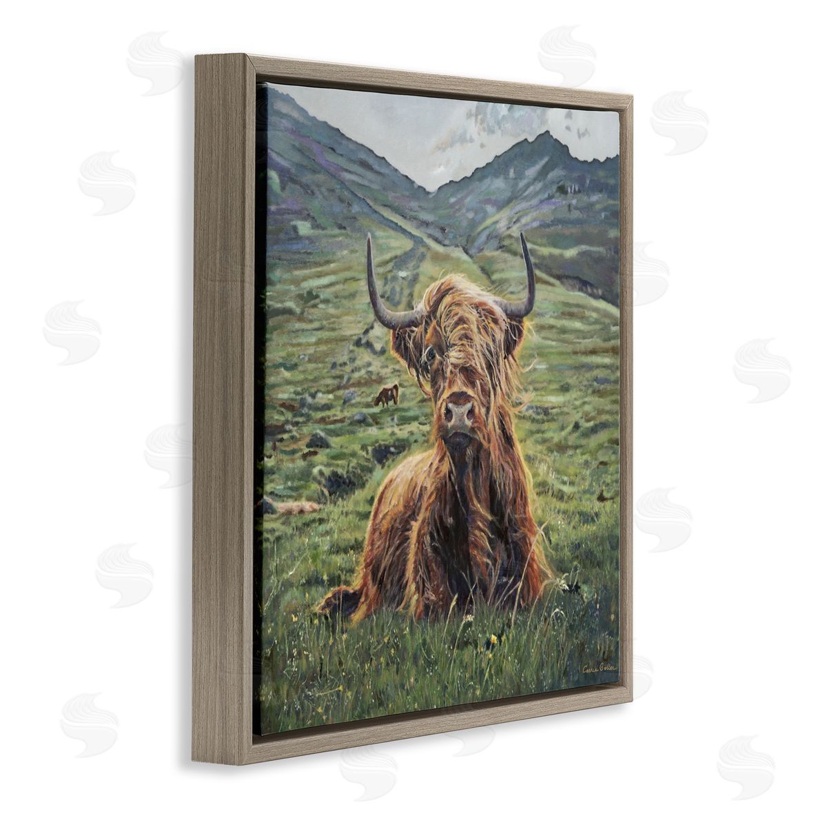 Carrie Goller Windblown Cattle Mountain Valley Canvas Wall Art Print