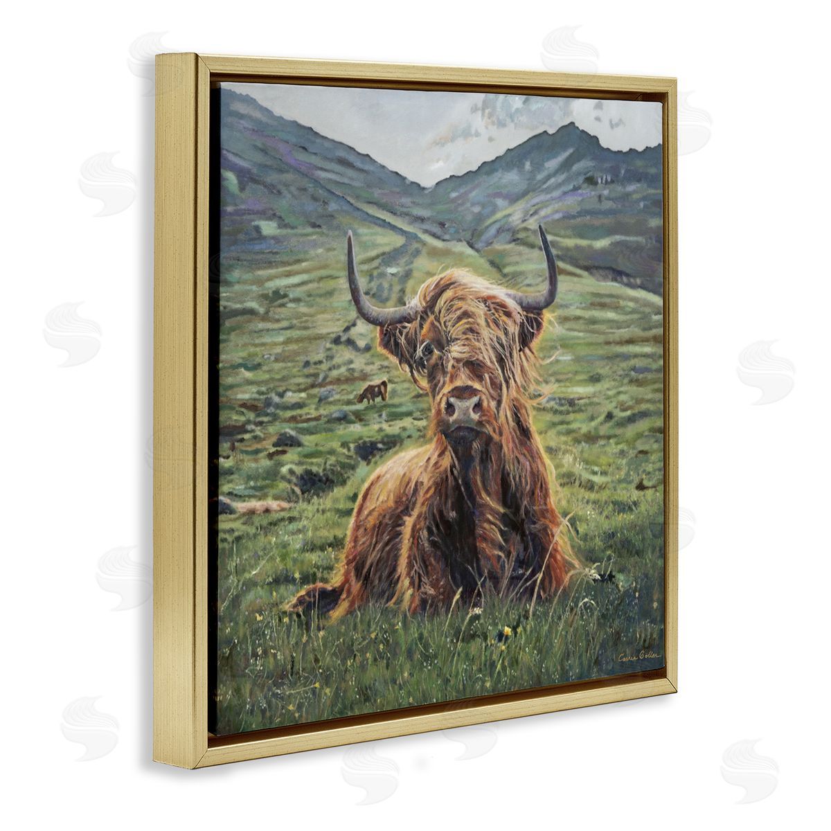 Carrie Goller Windblown Cattle Mountain Valley Canvas Wall Art Print