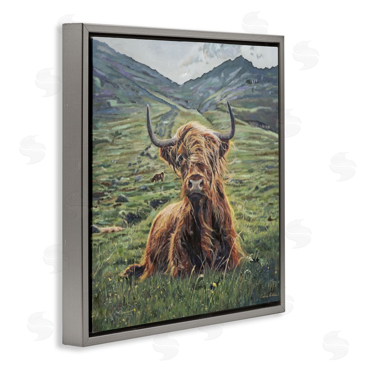 Carrie Goller Windblown Cattle Mountain Valley Canvas Wall Art Print