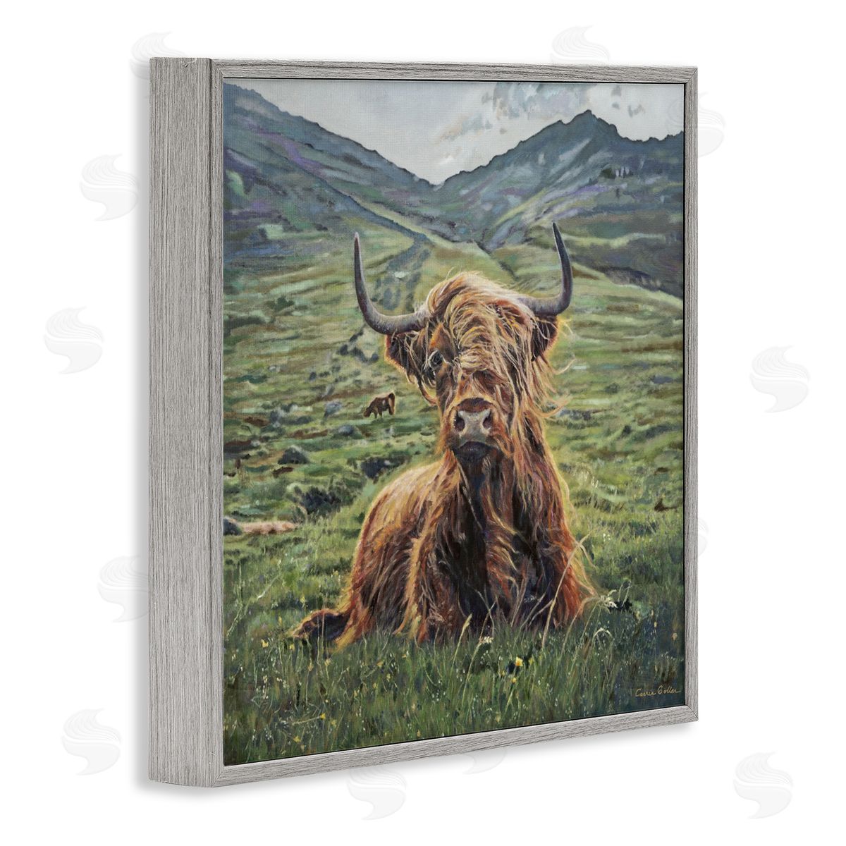 Carrie Goller Windblown Cattle Mountain Valley Canvas Wall Art Print
