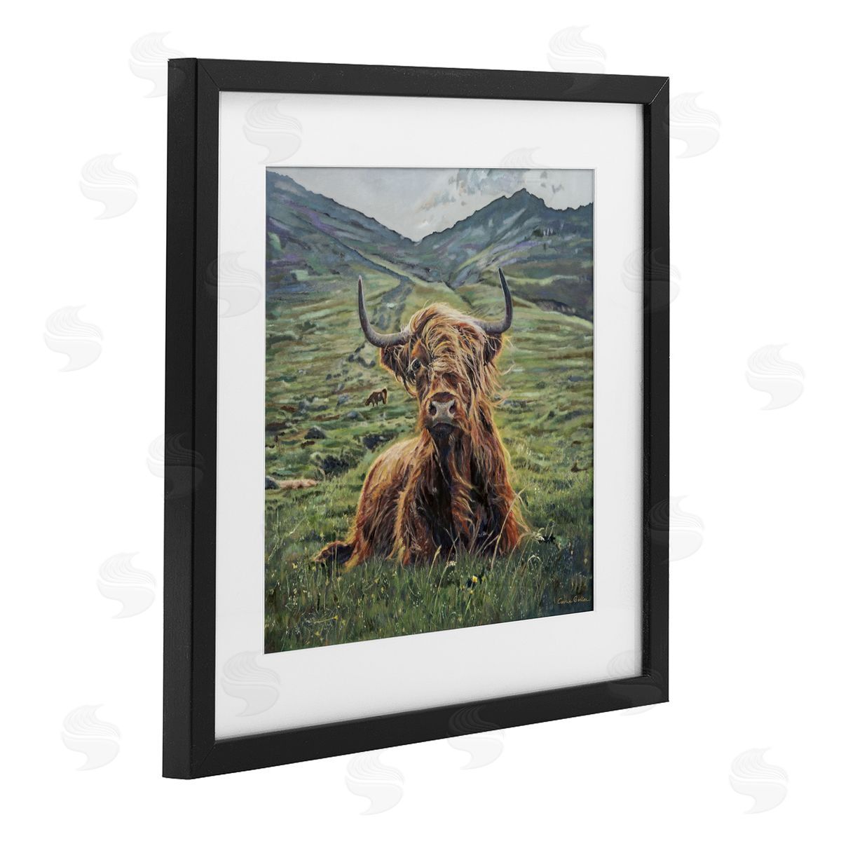 Carrie Goller Windblown Cattle Mountain Valley Canvas Wall Art Print