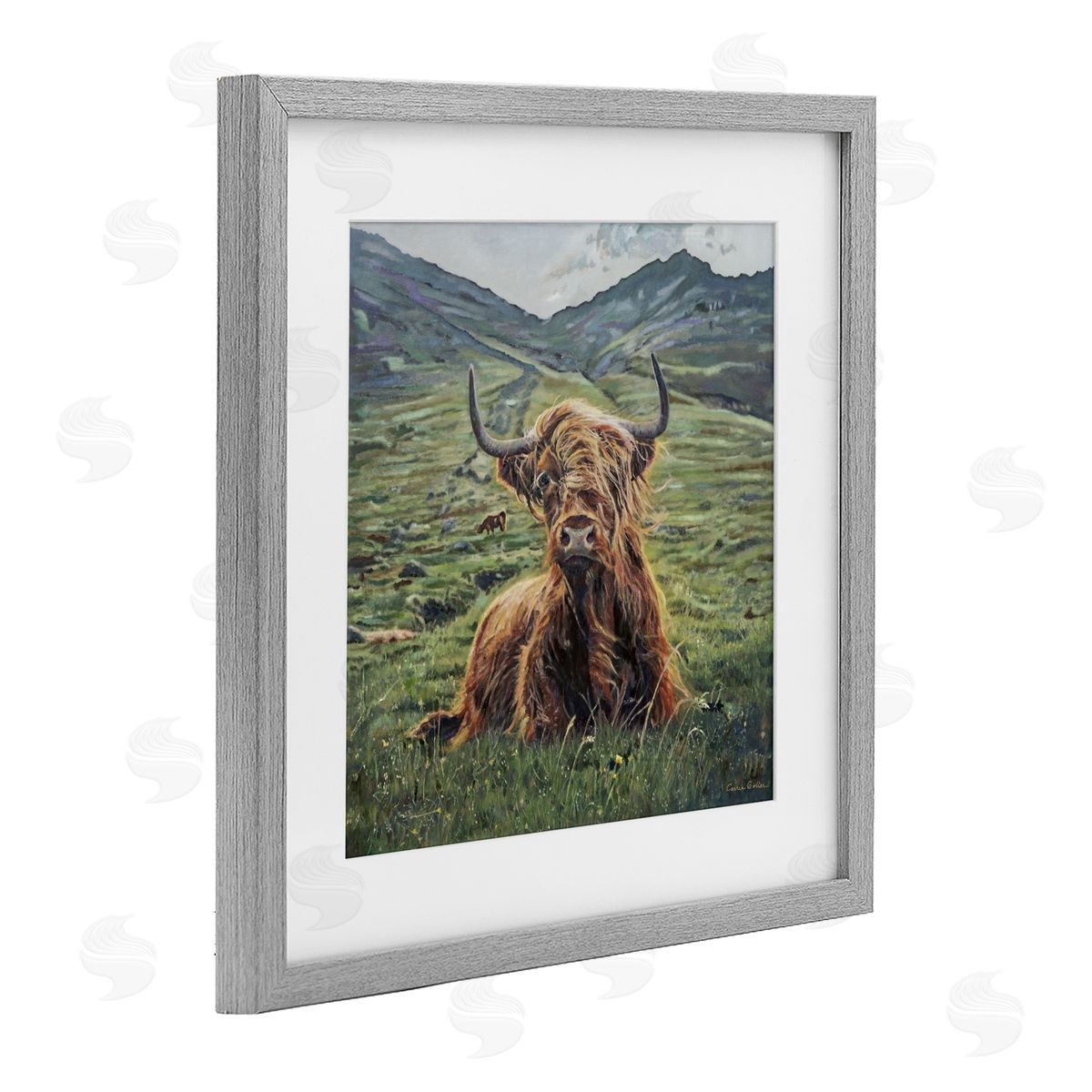 Carrie Goller Windblown Cattle Mountain Valley Canvas Wall Art Print