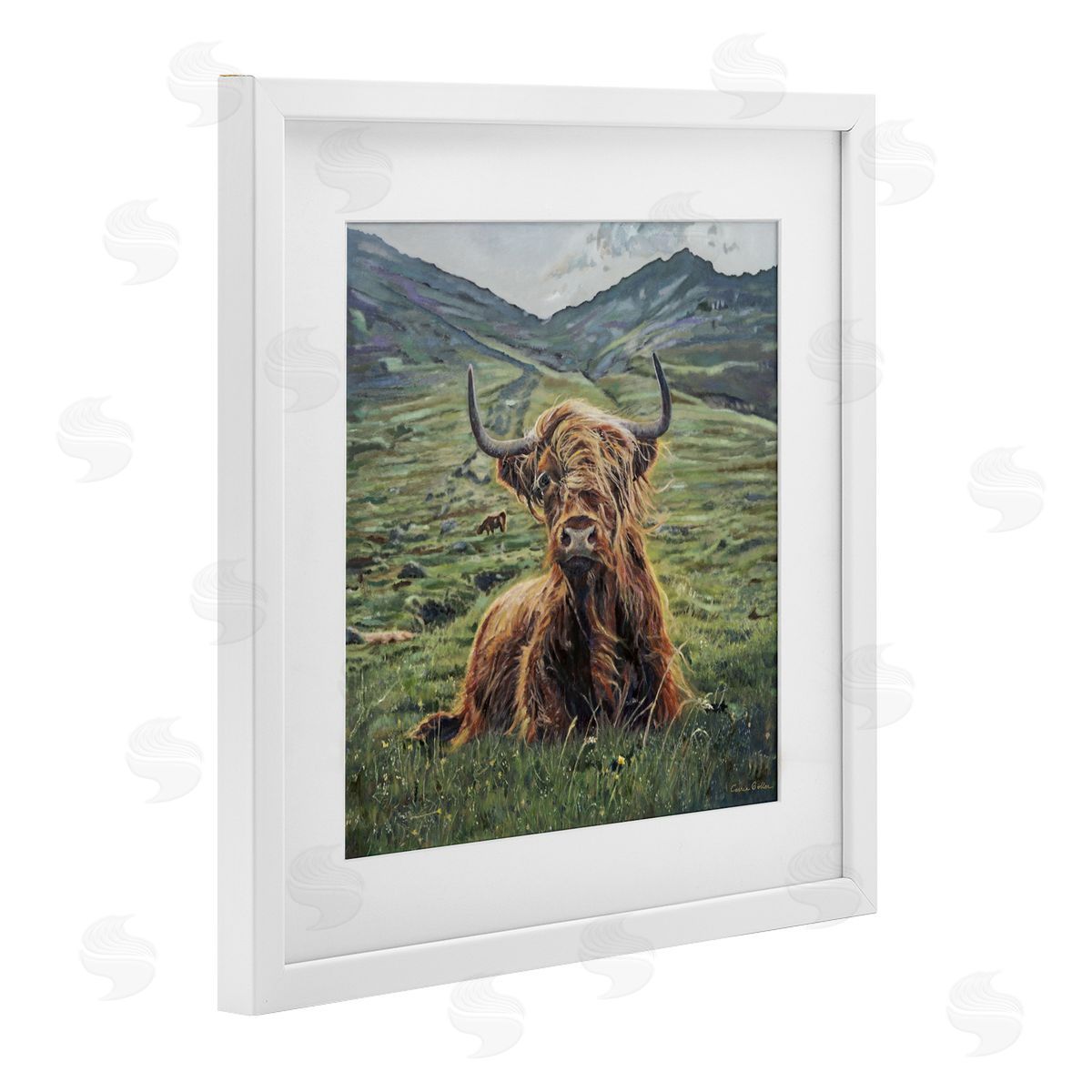 Carrie Goller Windblown Cattle Mountain Valley Canvas Wall Art Print