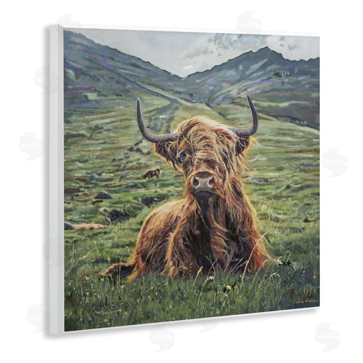 Carrie Goller Windblown Cattle Mountain Valley Canvas Wall Art Print
