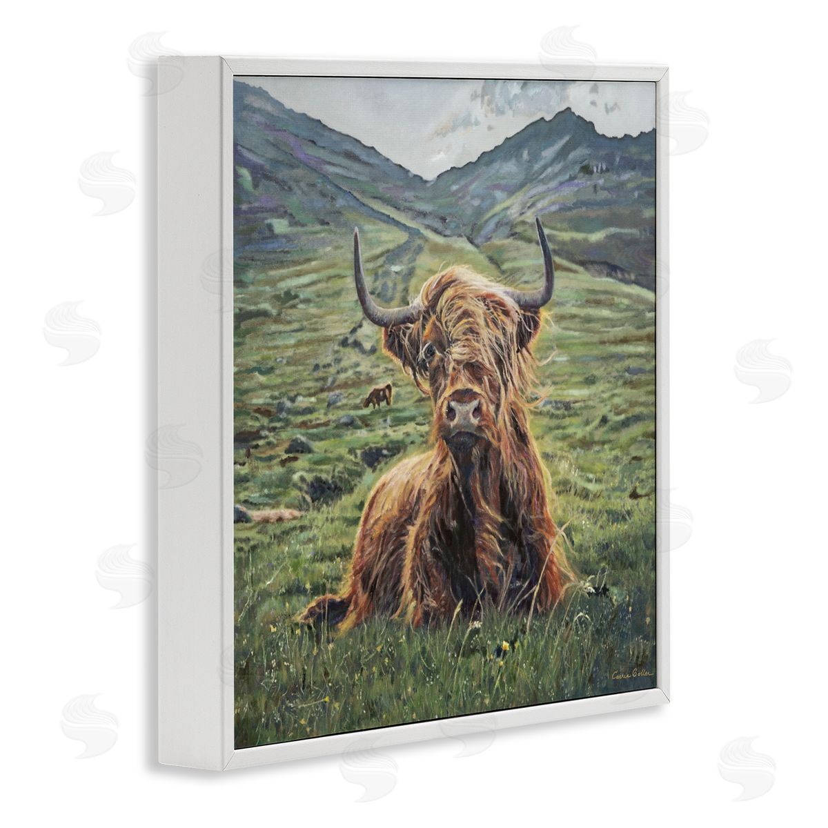 Carrie Goller Windblown Cattle Mountain Valley Canvas Wall Art Print