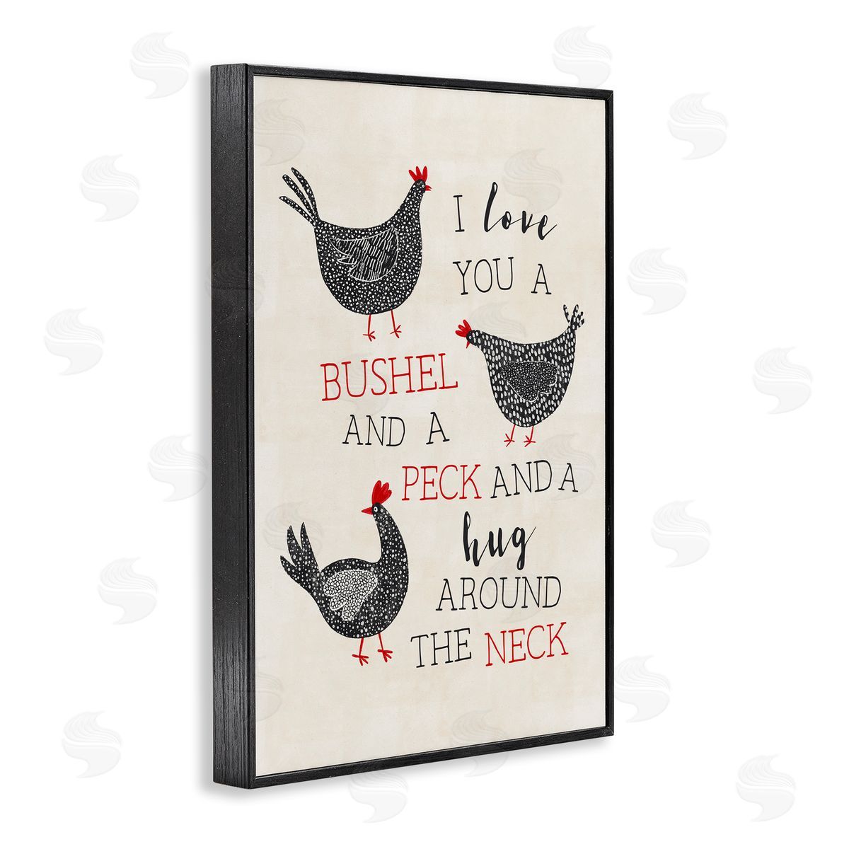 JJ Design House LLC Love You A Bushel with Chickens Canvas Wall Art Print