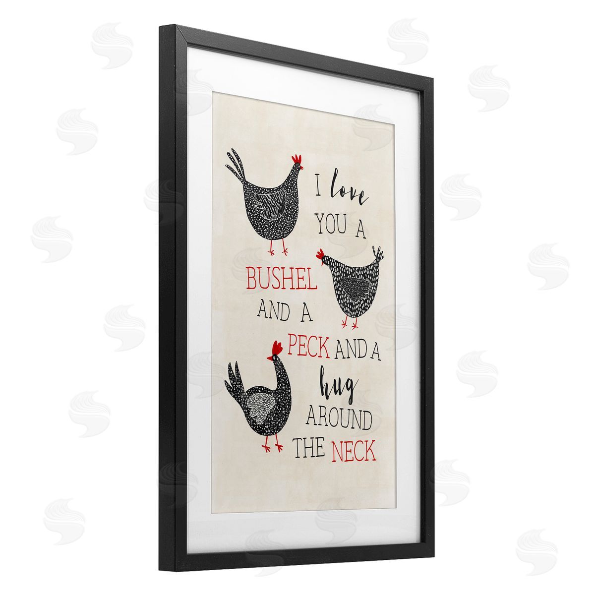 JJ Design House LLC Love You A Bushel with Chickens Canvas Wall Art Print