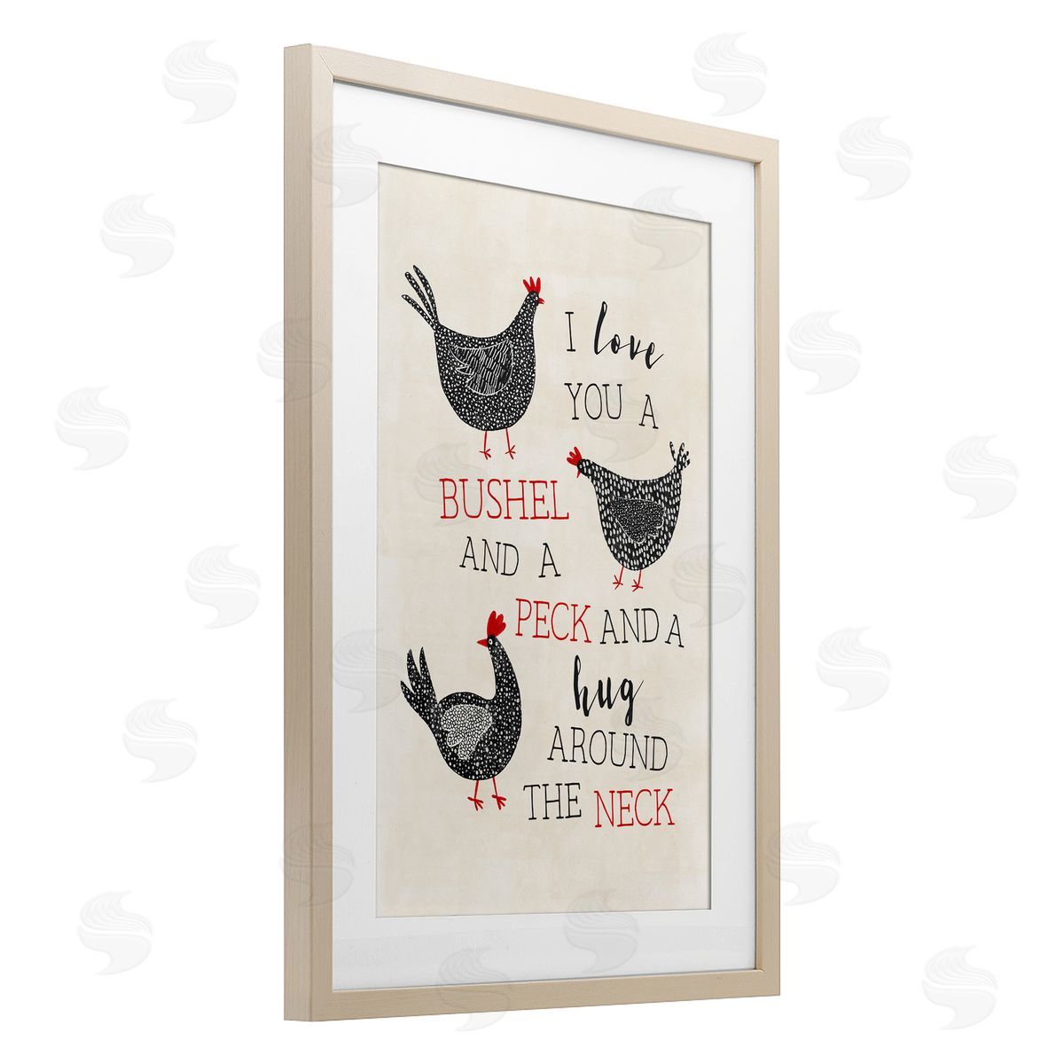 JJ Design House LLC Love You A Bushel with Chickens Canvas Wall Art Print