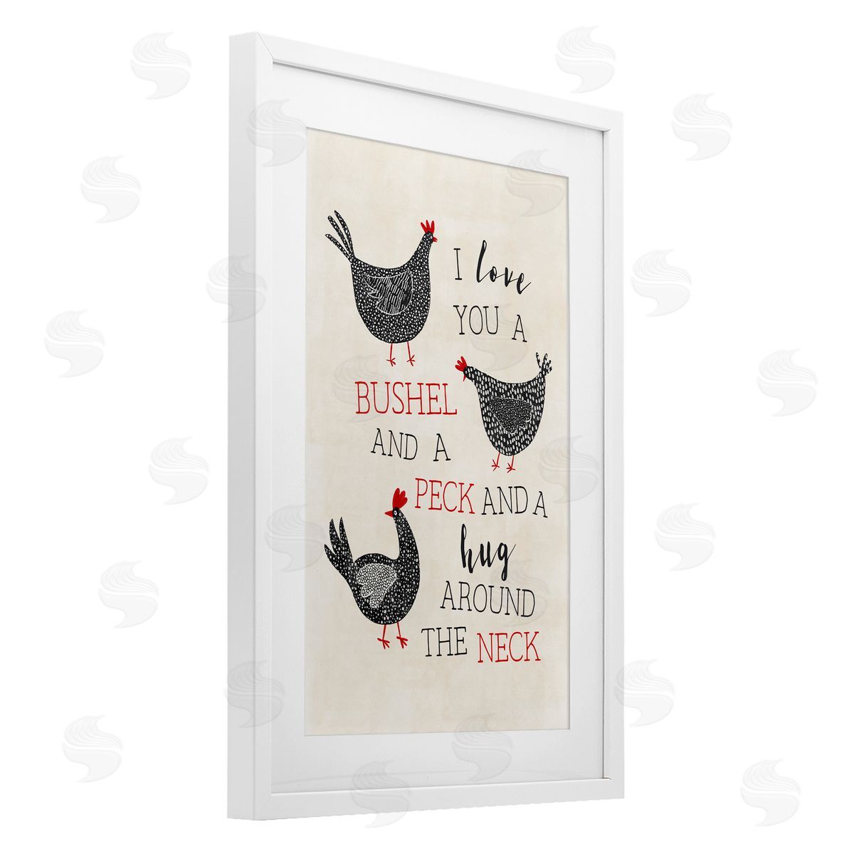 JJ Design House LLC Love You A Bushel with Chickens Canvas Wall Art Print