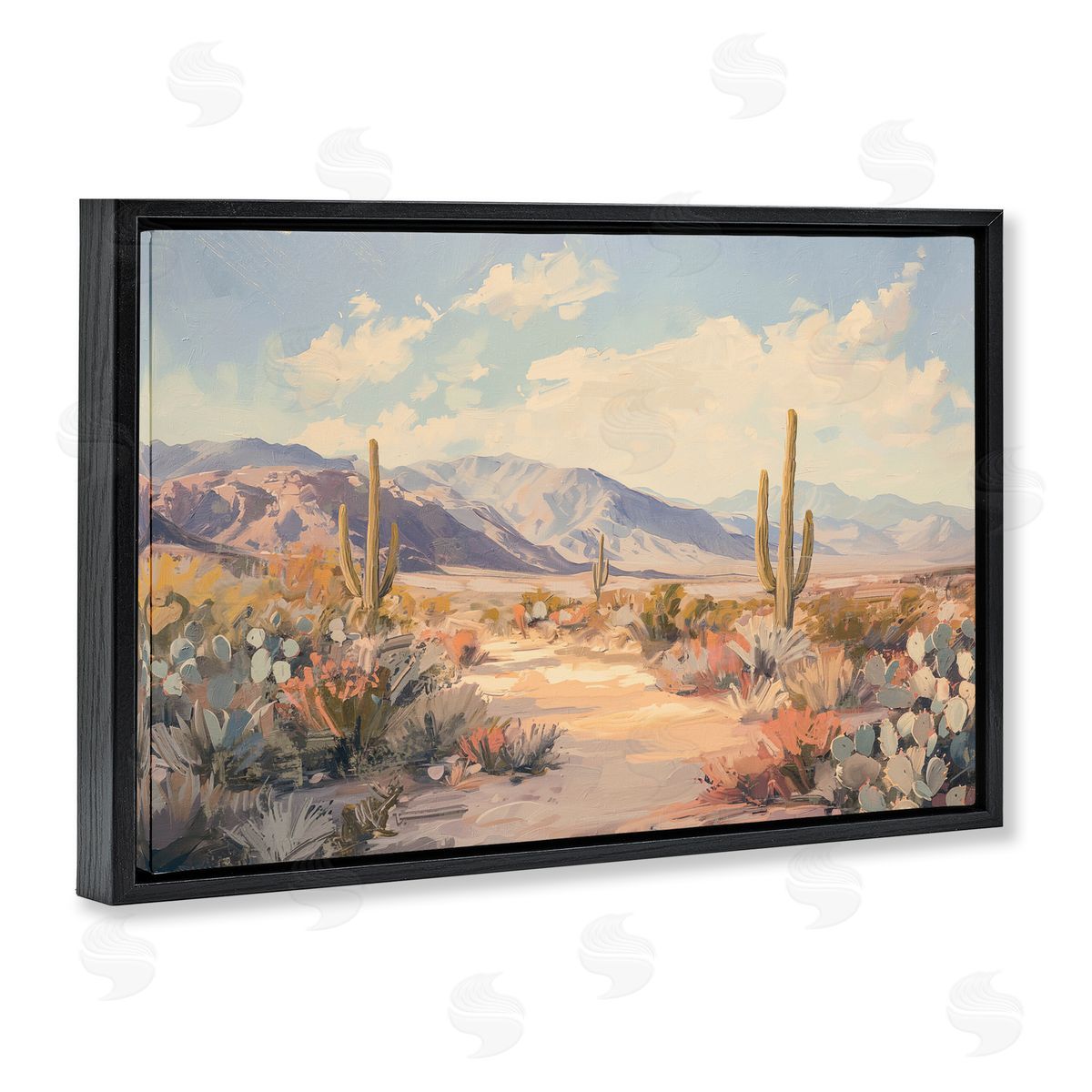 Nina Blue Desert Dreams Winding Path Canvas Wall Art Print