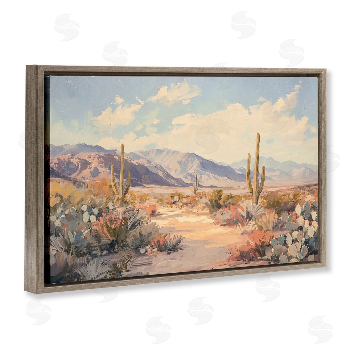 Nina Blue Desert Dreams Winding Path Canvas Wall Art Print