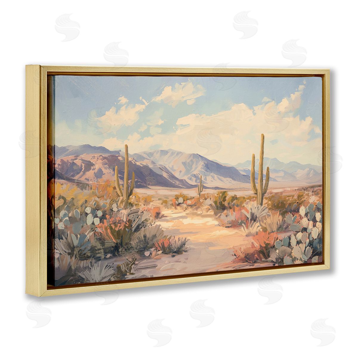 Nina Blue Desert Dreams Winding Path Canvas Wall Art Print