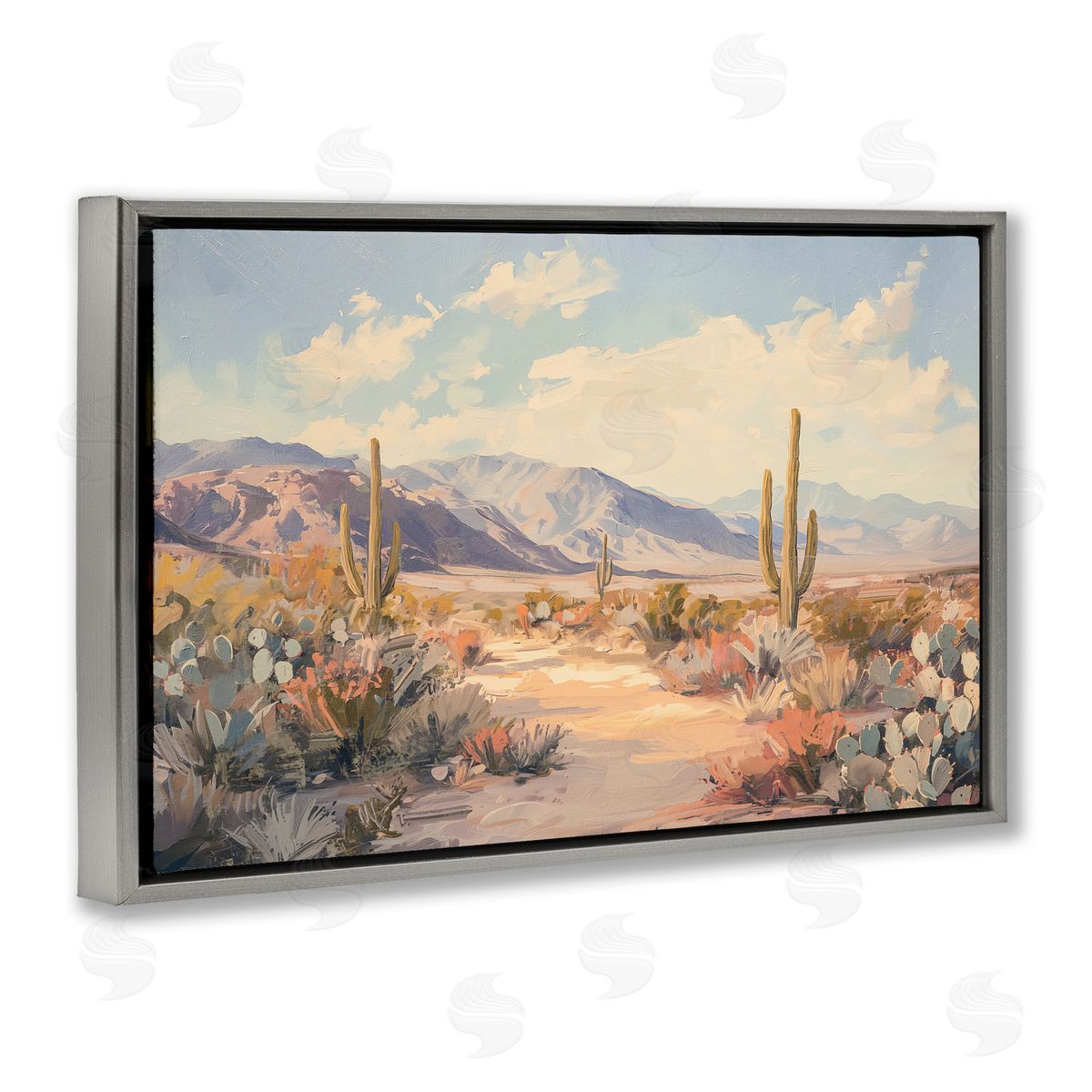 Nina Blue Desert Dreams Winding Path Canvas Wall Art Print