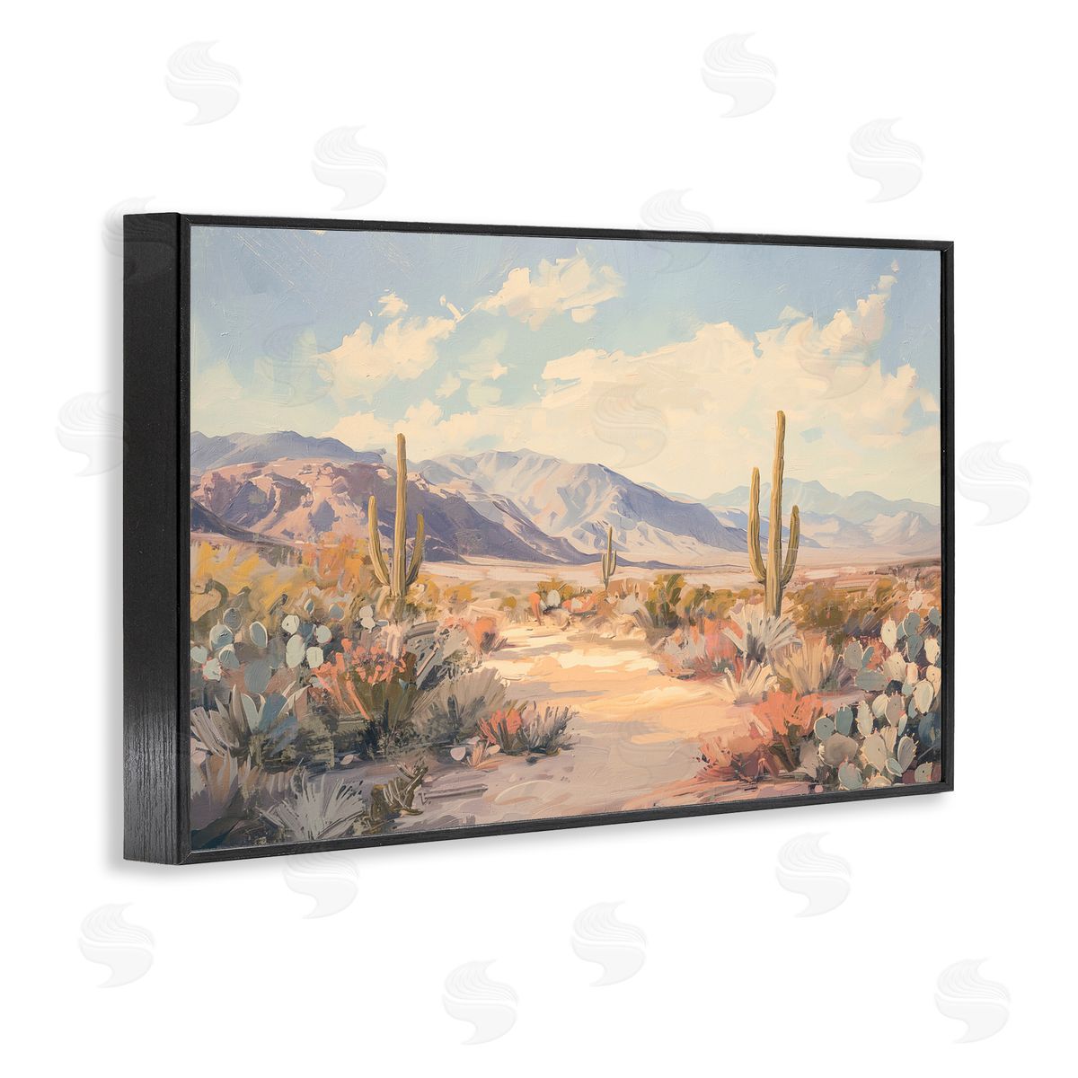Nina Blue Desert Dreams Winding Path Canvas Wall Art Print