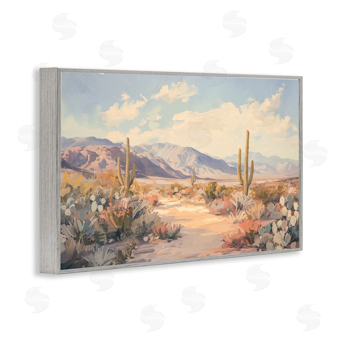 Nina Blue Desert Dreams Winding Path Canvas Wall Art Print