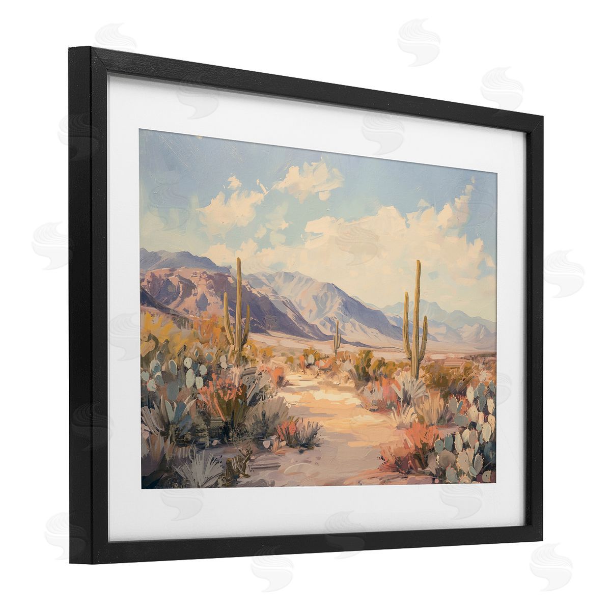 Nina Blue Desert Dreams Winding Path Canvas Wall Art Print