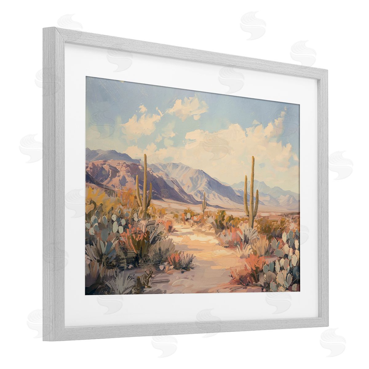 Nina Blue Desert Dreams Winding Path Canvas Wall Art Print