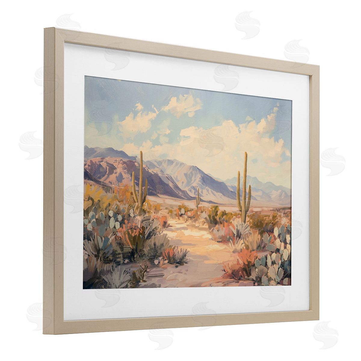 Nina Blue Desert Dreams Winding Path Canvas Wall Art Print