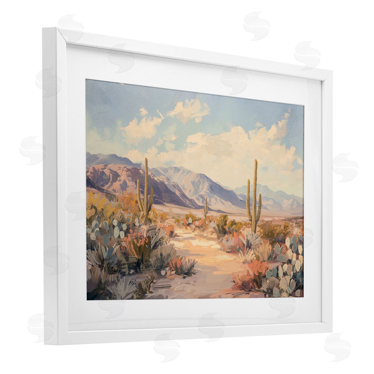 Nina Blue Desert Dreams Winding Path Canvas Wall Art Print