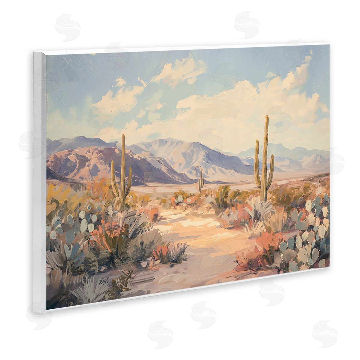 Nina Blue Desert Dreams Winding Path Canvas Wall Art Print