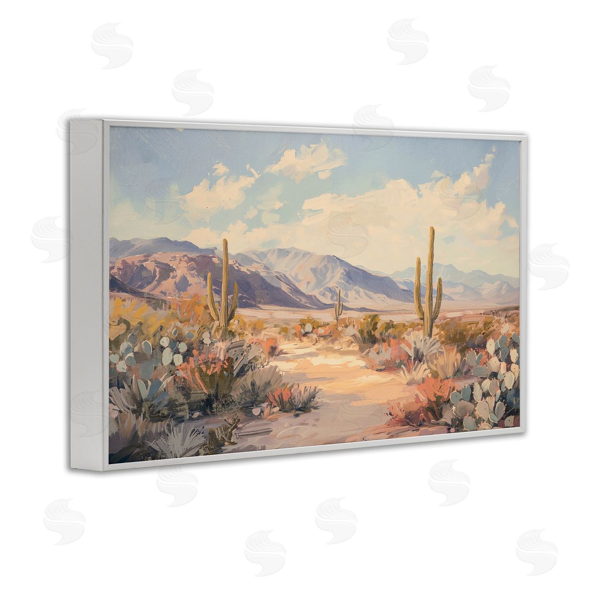 Nina Blue Desert Dreams Winding Path Canvas Wall Art Print