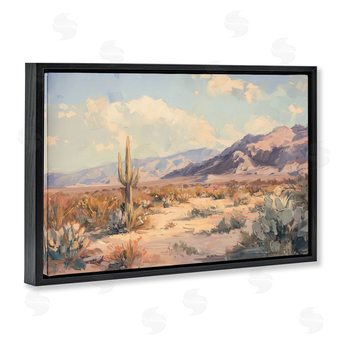 Nina Blue Soft Muted Desert Dreams Canvas Wall Art Print