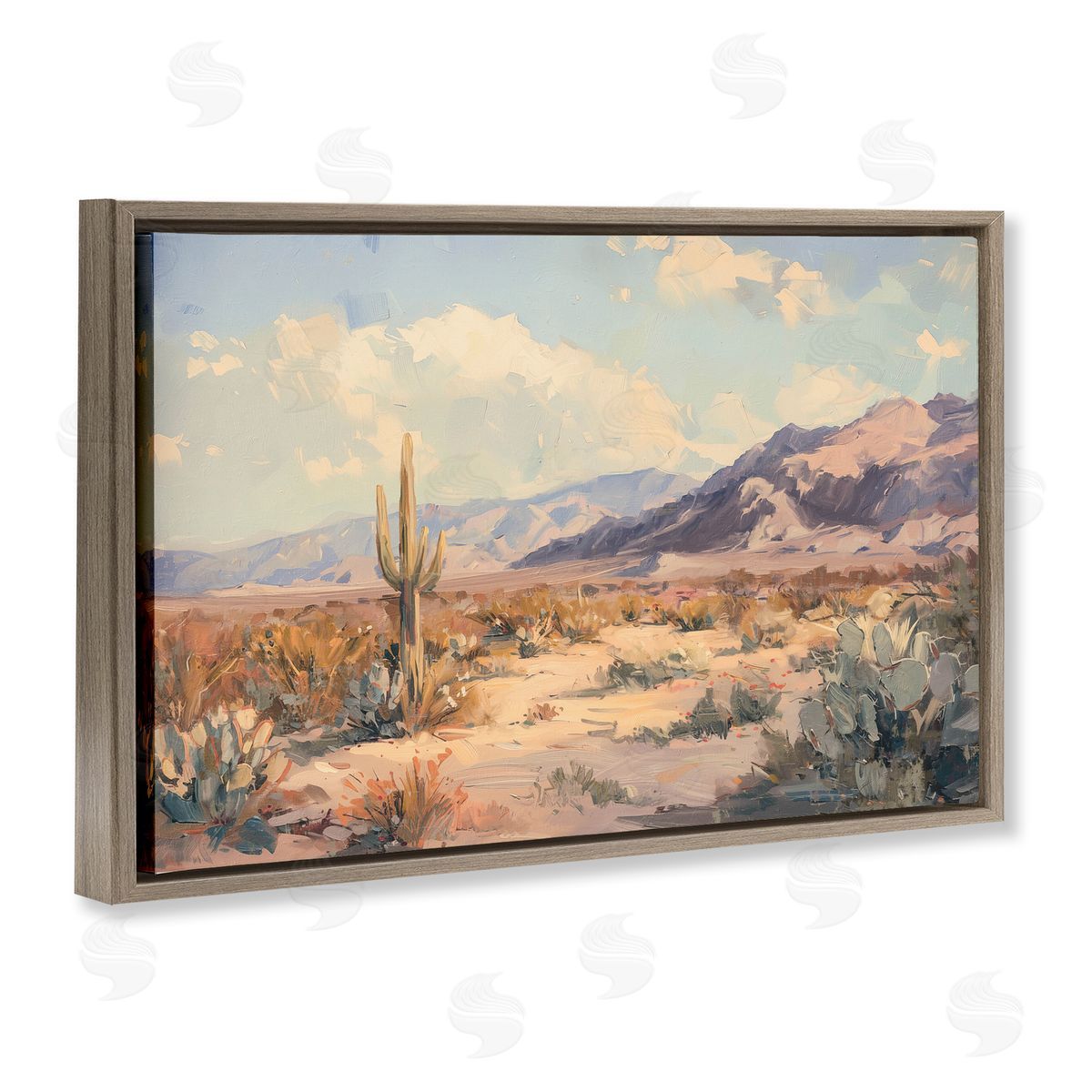 Nina Blue Soft Muted Desert Dreams Canvas Wall Art Print