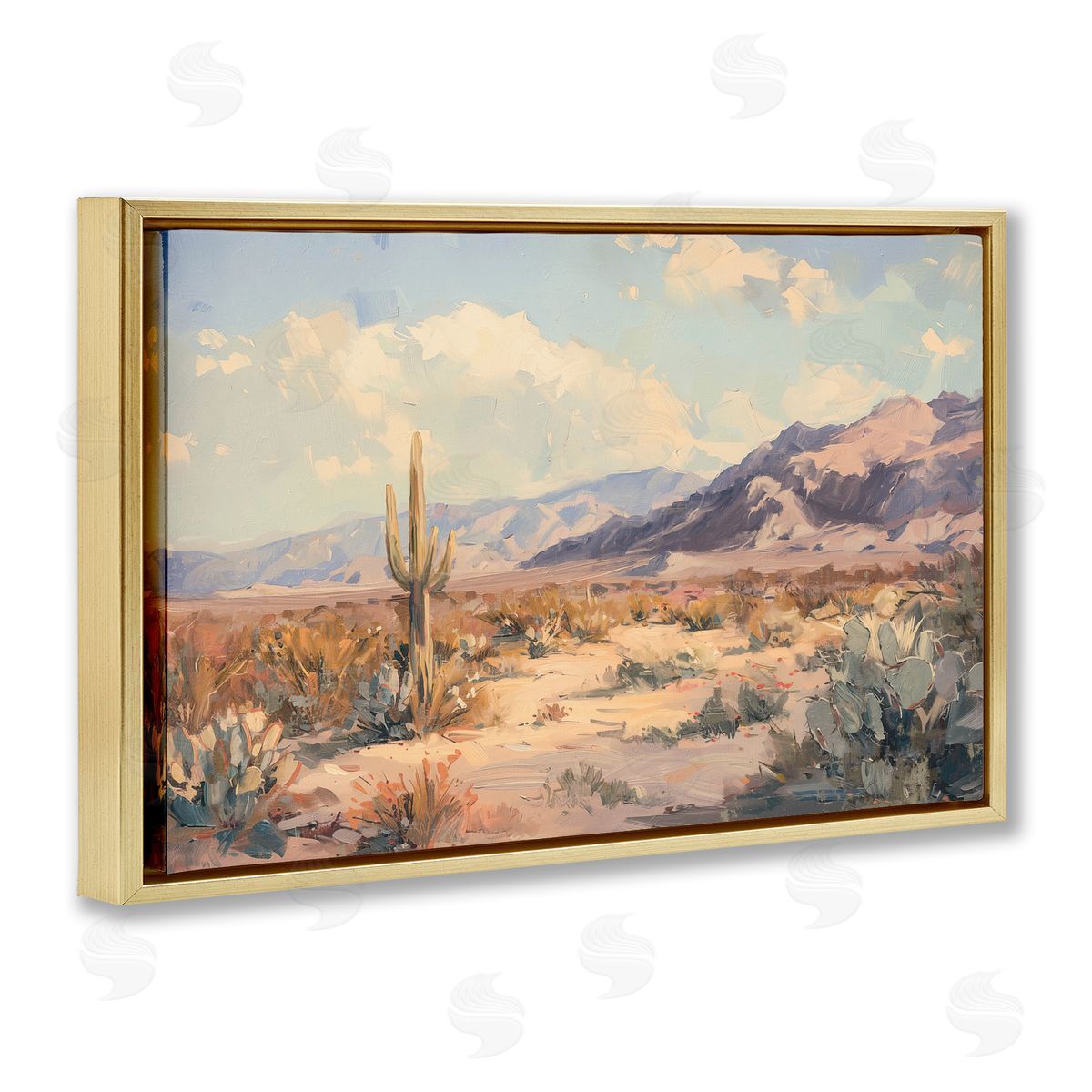 Nina Blue Soft Muted Desert Dreams Canvas Wall Art Print