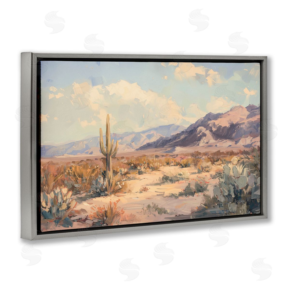 Nina Blue Soft Muted Desert Dreams Canvas Wall Art Print