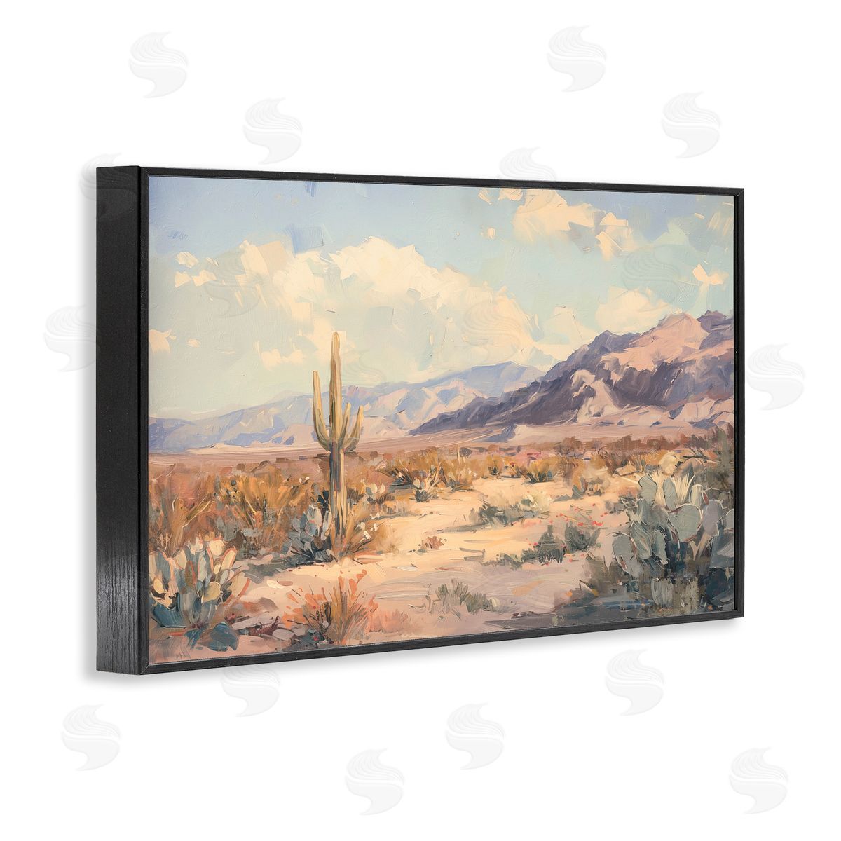Nina Blue Soft Muted Desert Dreams Canvas Wall Art Print