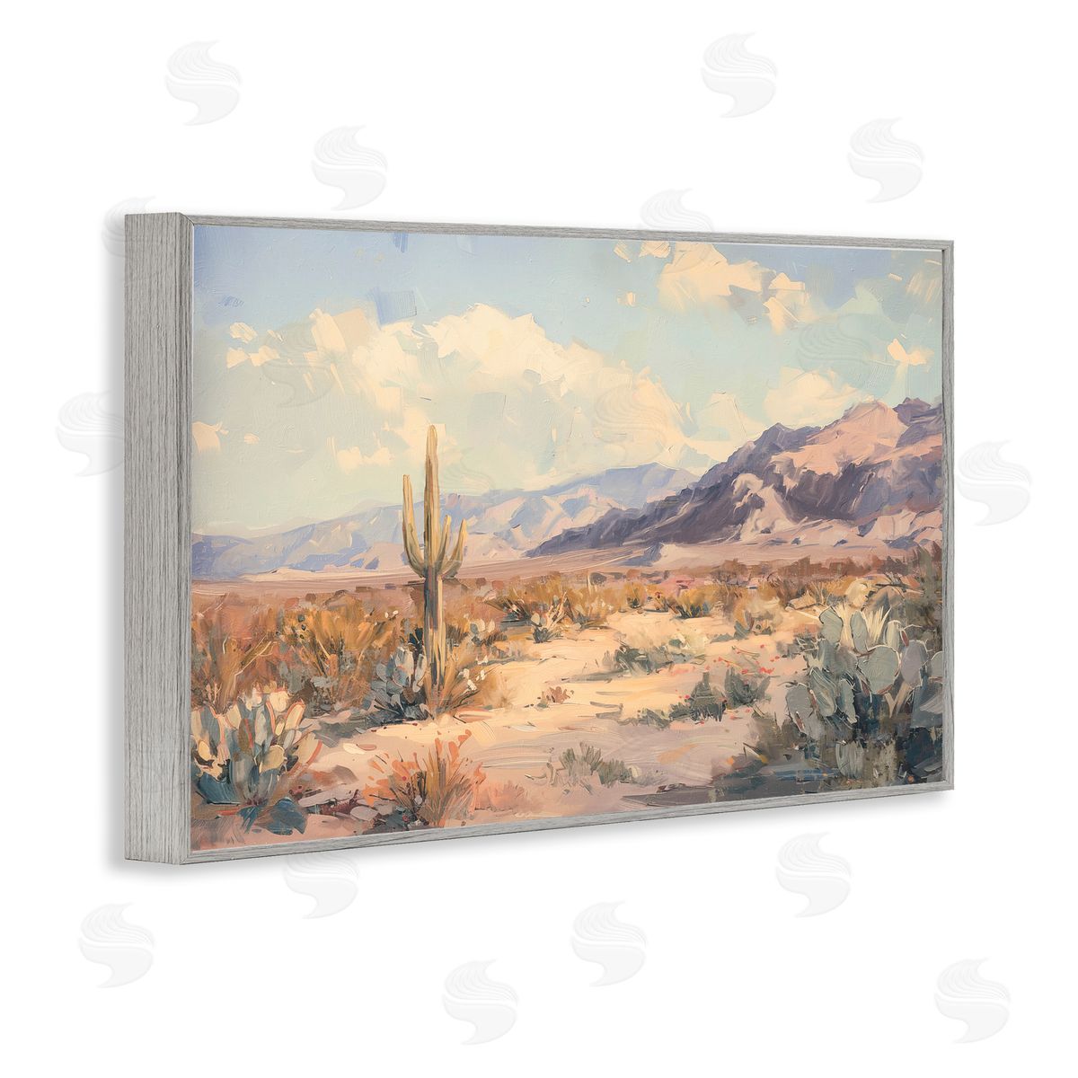 Nina Blue Soft Muted Desert Dreams Canvas Wall Art Print