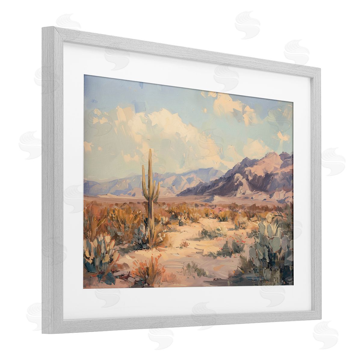 Nina Blue Soft Muted Desert Dreams Canvas Wall Art Print