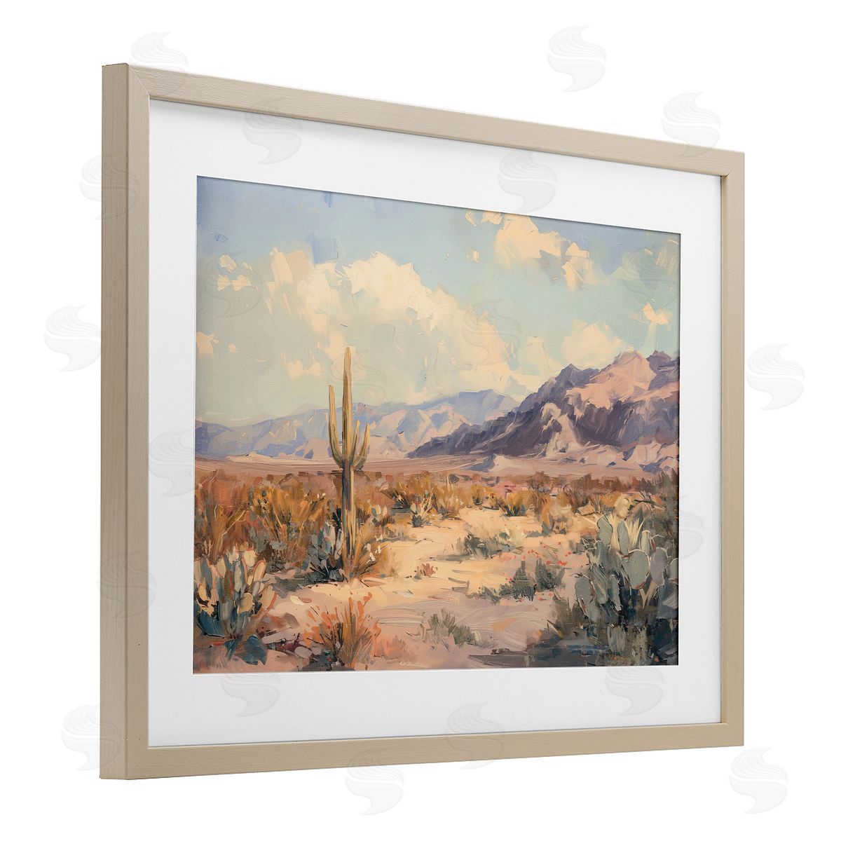Nina Blue Soft Muted Desert Dreams Canvas Wall Art Print