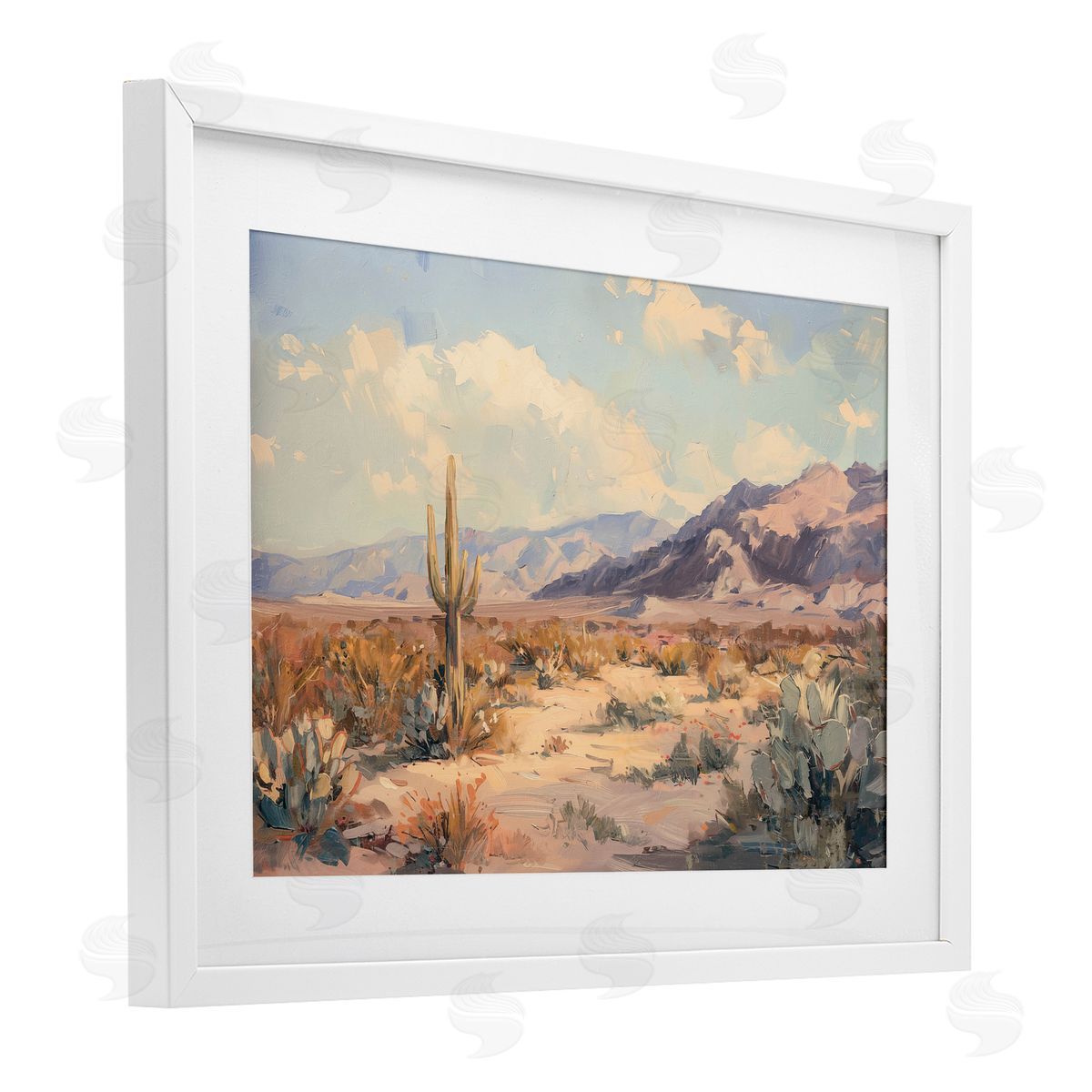 Nina Blue Soft Muted Desert Dreams Canvas Wall Art Print
