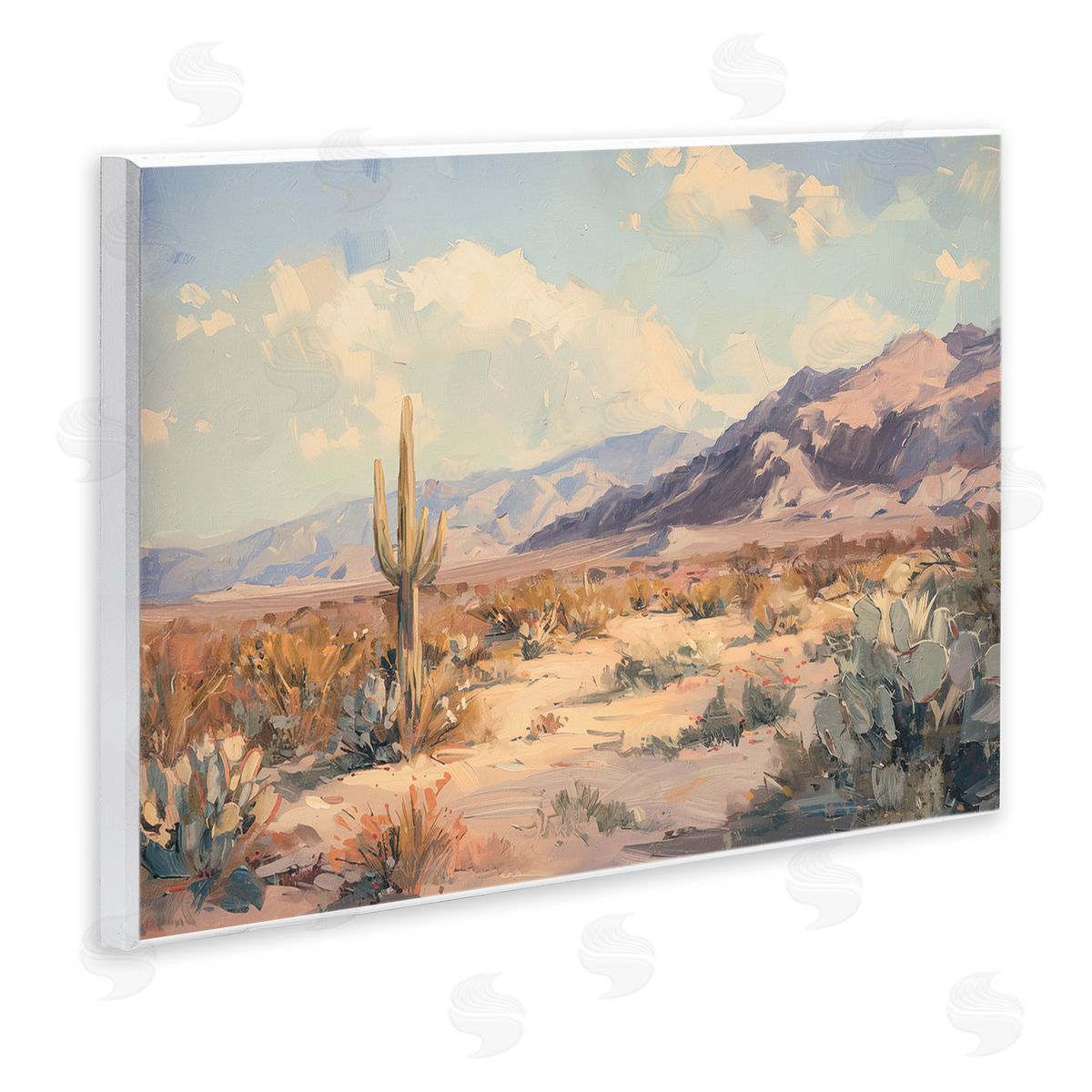 Nina Blue Soft Muted Desert Dreams Canvas Wall Art Print