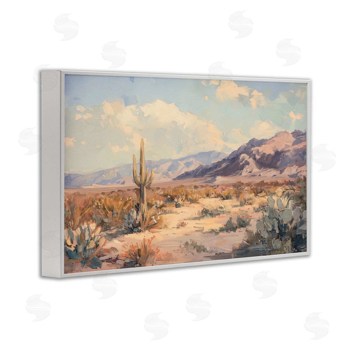 Nina Blue Soft Muted Desert Dreams Canvas Wall Art Print